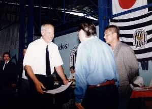 Neil Ohlenkamp refereeing a match