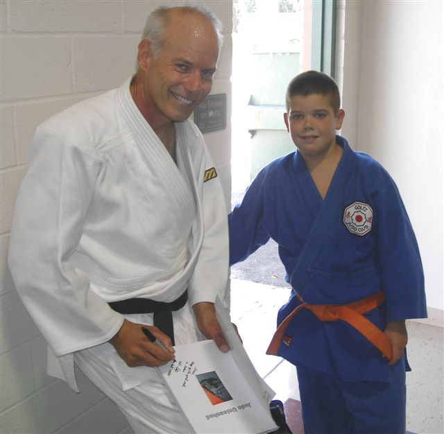 Signing copies of Judo Unleashed